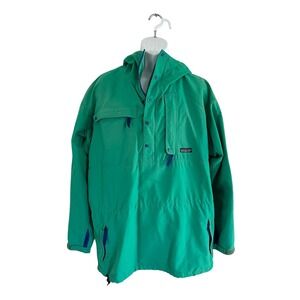 Vintage Patagonia Anorak Pullover Men's Large Lightweight Hooded Jacket Teal